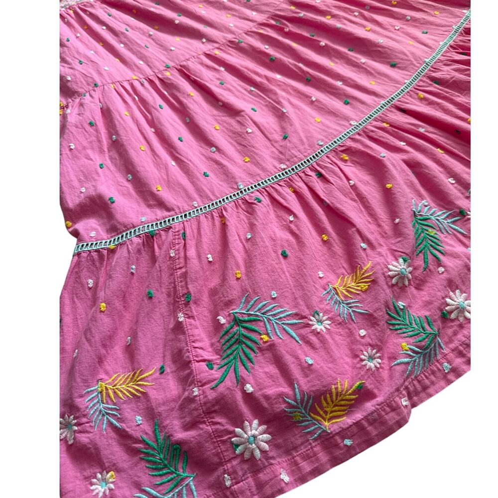 Crown & Ivy Plus‎ Pink & Multicolor Embroidered Tie Back Maxi Dress Size 18W - Picture 11 of 12